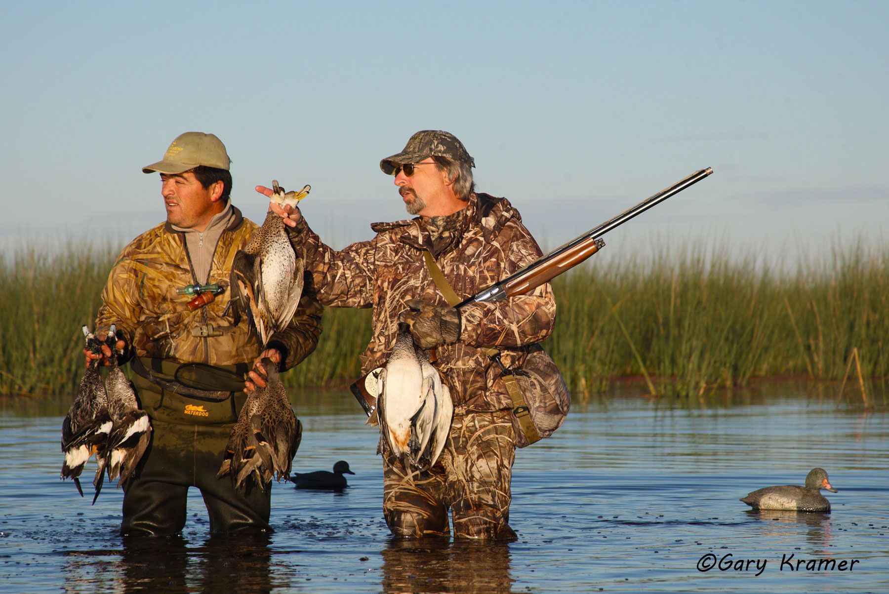 Hunter & bird boy with mixed bag of ducks, Argentina - SHDmhb#030d