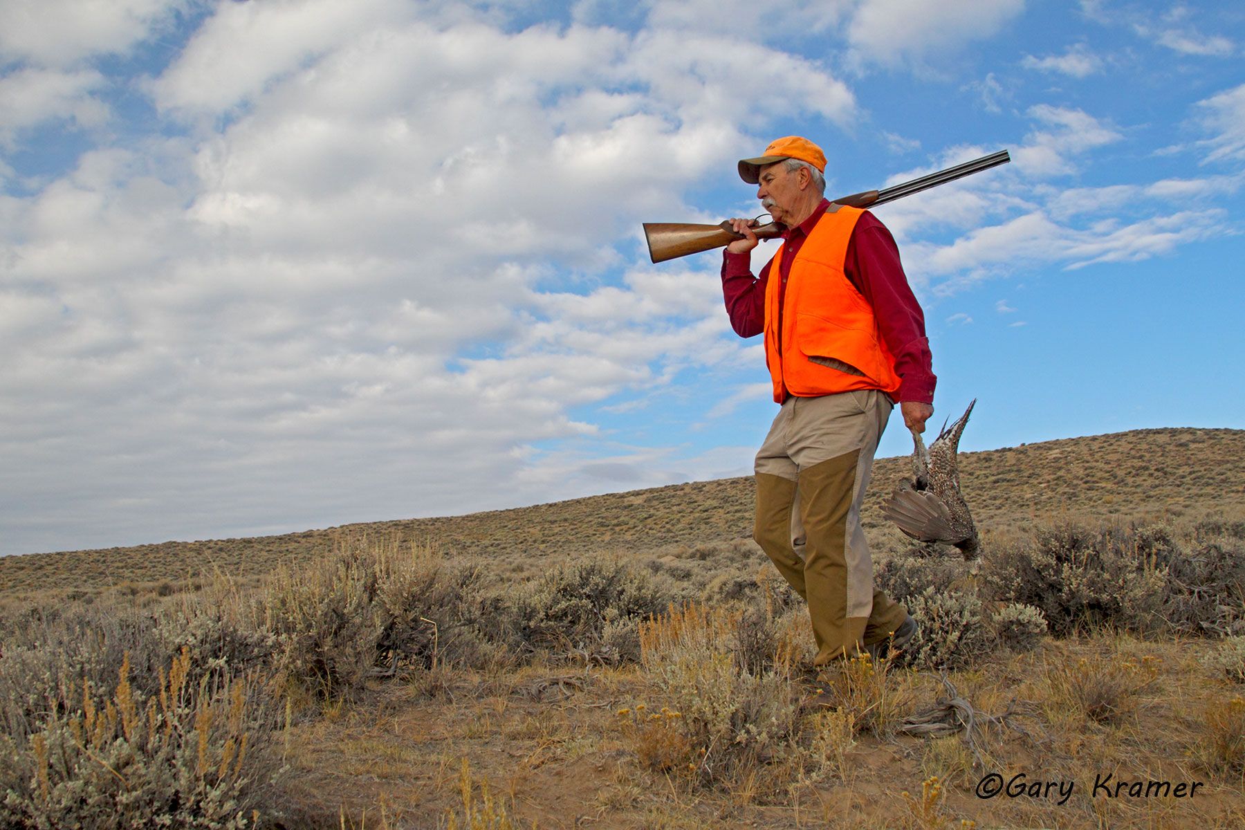 Hunter w/Sage Grouse Hunter w/Sage Grouse - NHSsg#012d