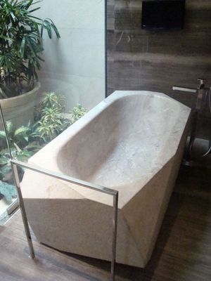 Five Star Hotel, IndiaCustom carved marble bath vessel