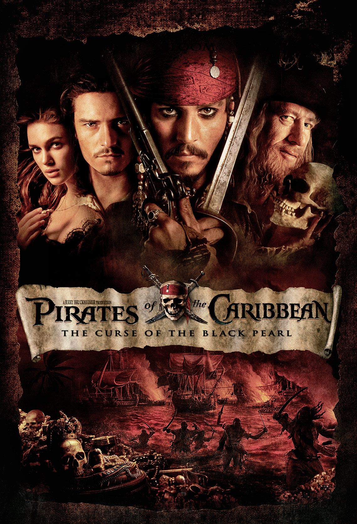 PIRATES OF THE CARIBBEAN • THE CURSE OF THE BLACK PEARL • Poster Art