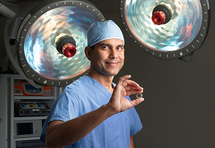Dr. Iqbal with LINX reflux managment system for GERD Dr. Atif Iqbal