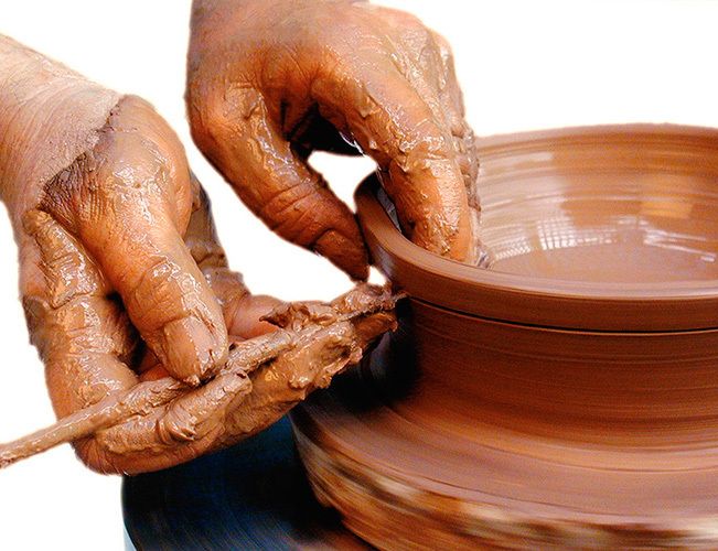 Ceramic Worker Artist's Hands
