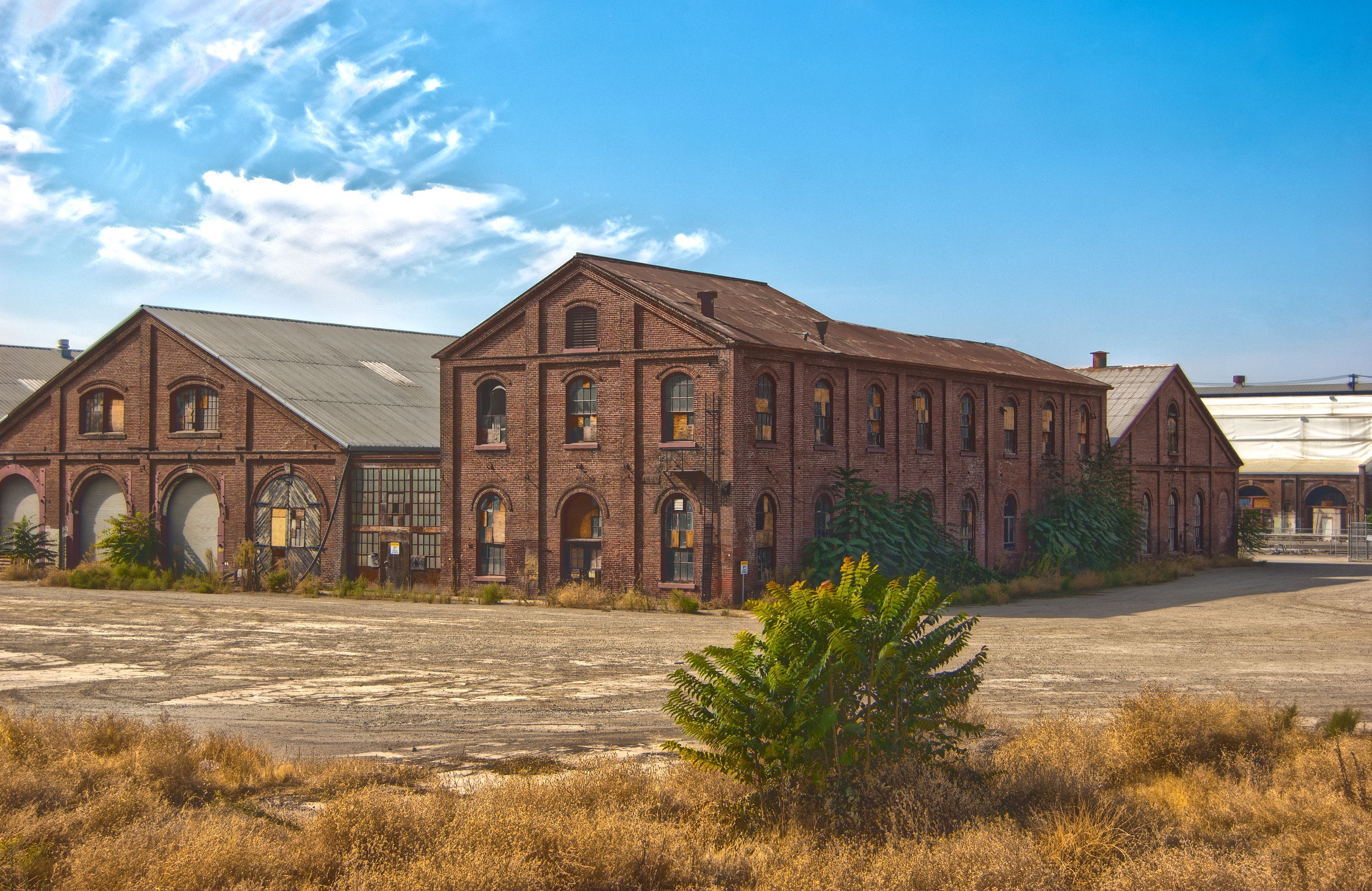 Southern Pacific Shops: Industrial Grandeur and Brick Decay