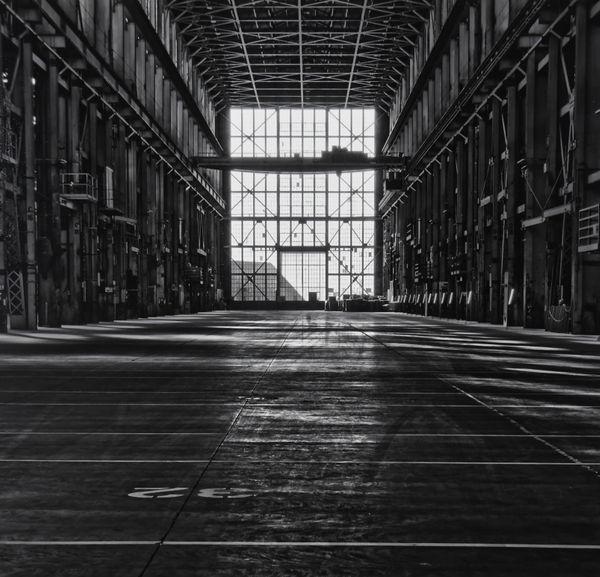 Interior shot of the Mare island  Naval Machine shop