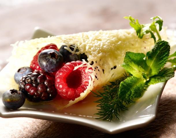 Mixed berries and cheese