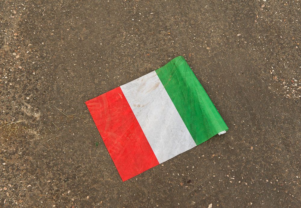 Italian flag on street