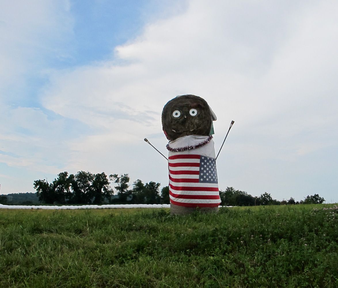 Patriotic Hay Man.