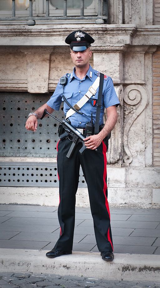 Roman policeman on duty.