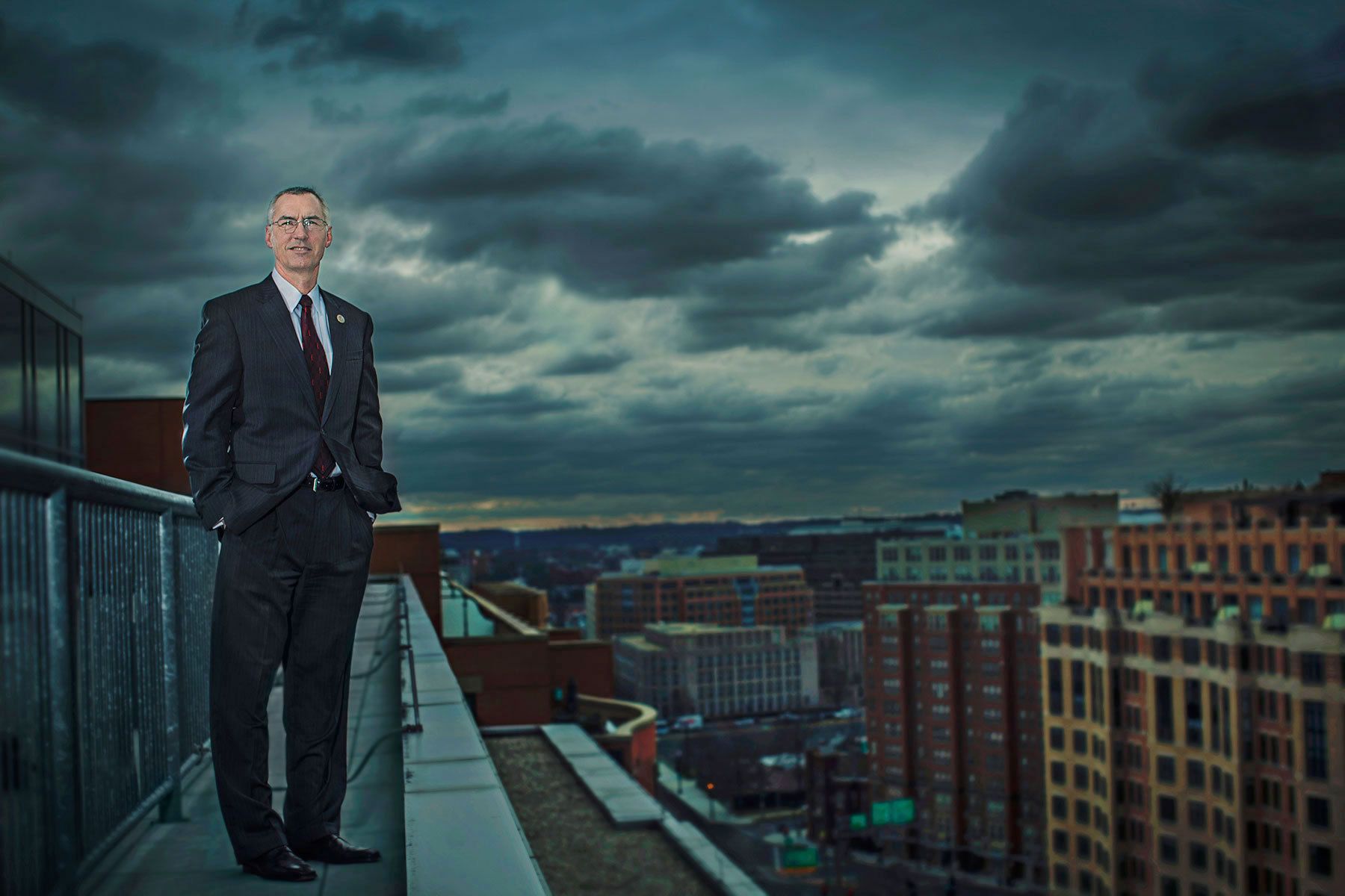 Richard Spires, Chief Information Officer-   US Department of Homeland Security on the rooftop of the Homeland Security offices overlooking Washington, DC