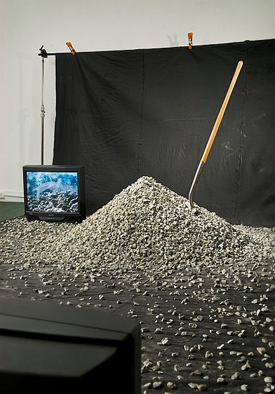 Artist: Greg LeshéTitle: Shovel Ready (detail)Ground Over Skies Exhibition - Gallery Aferrowww.greglesheprojects.com