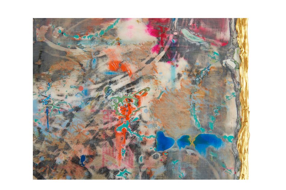 mixed media on birch panel 13 x 19 in. (detail) Ethereal Transcendence - detail