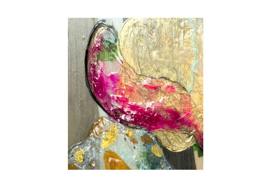 mixed media on birch panel 24 x 28 in. (detail) Symbiosis 12.17.1 - detail