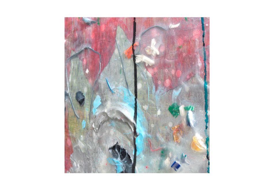 acrylic on birch wood panel 45 x 36 in. (detail) Evasive Ass