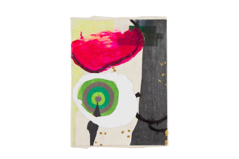 mixed media on birch wood 17 x 12.5 in. Emergence 6.18.1