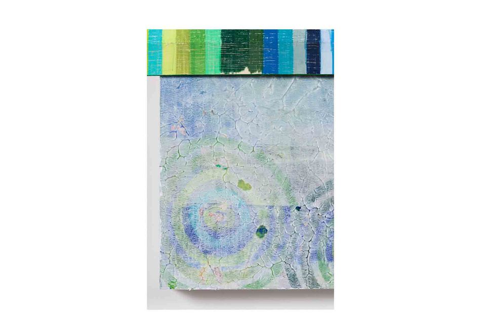 mixed media on birch wood panel 24.5 x 19.5 in (detail) Chromatic Spectra 3.19.1 - detail