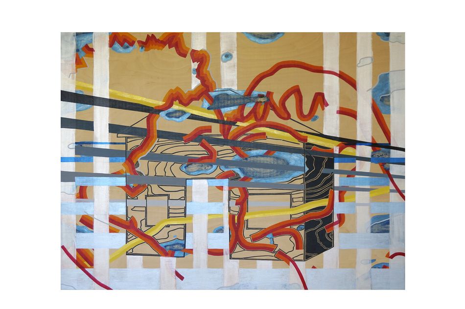 acrylic on birch panel 36 x 48 in. Home 4.15.1