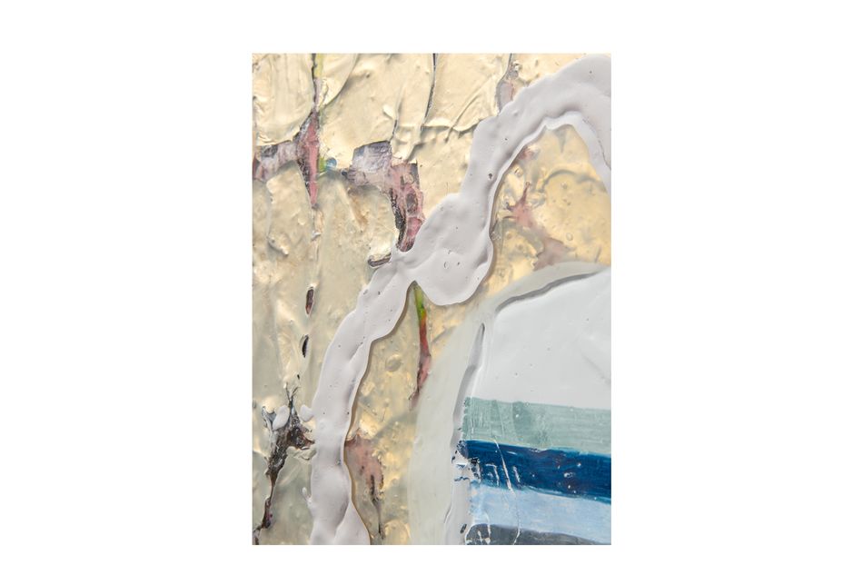 mixed media on wood panel 16 x 16 in. (detail) Fractionalized Henge - detail