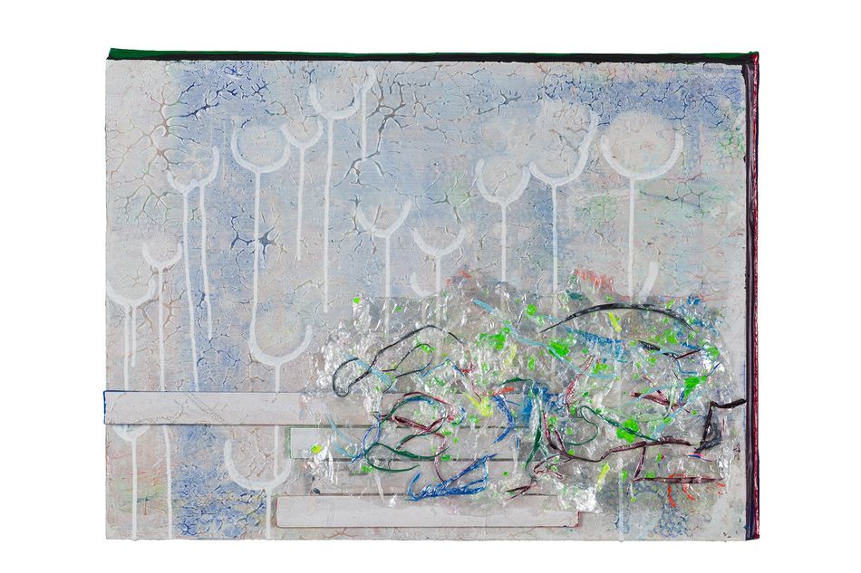 mixed media on birch wood panel 18 x 24.5 in. Chromatic Spectra 3.19.3