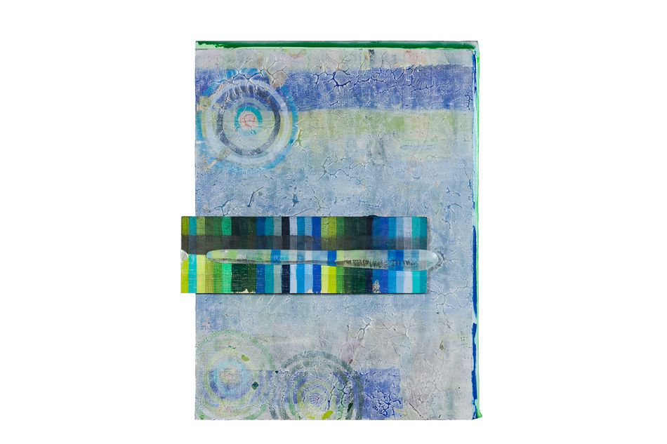 mixed media on birch wood panel 24.5 x 19.5 in. Chromatic Spectra 3.19.1