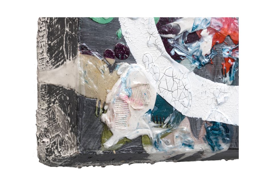 mixed media on birch wood panel 13 x 13 in. (detail) Circumscribe 2.18.2 - detail