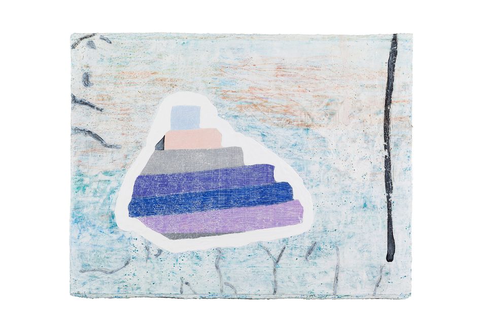 mixed media on birch panel 37.5 x 48.5 in. Emergence 6.18.2