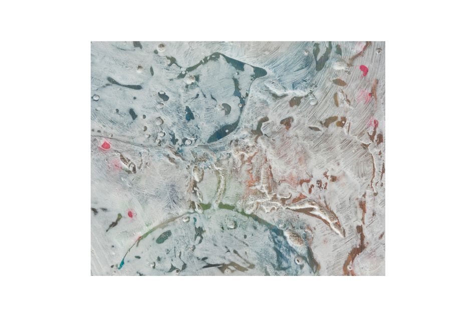 mixed media on birch wood panel 18 x 18 in. (detail) Circumscribe 2.18.1 - detail