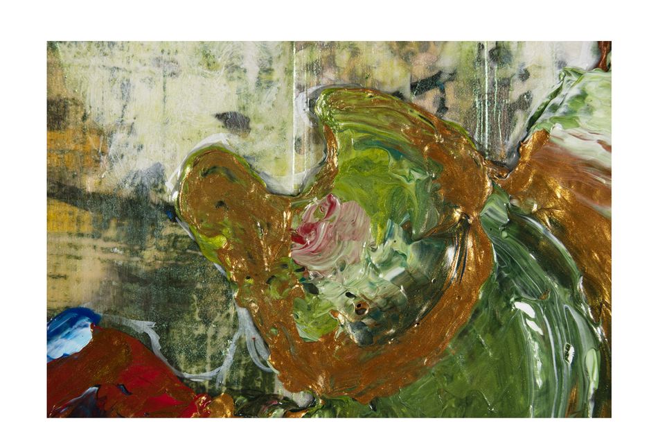 mixed media on birch panel 24 x 18 in. (detail) Symbiosis 8.17.1 - detail