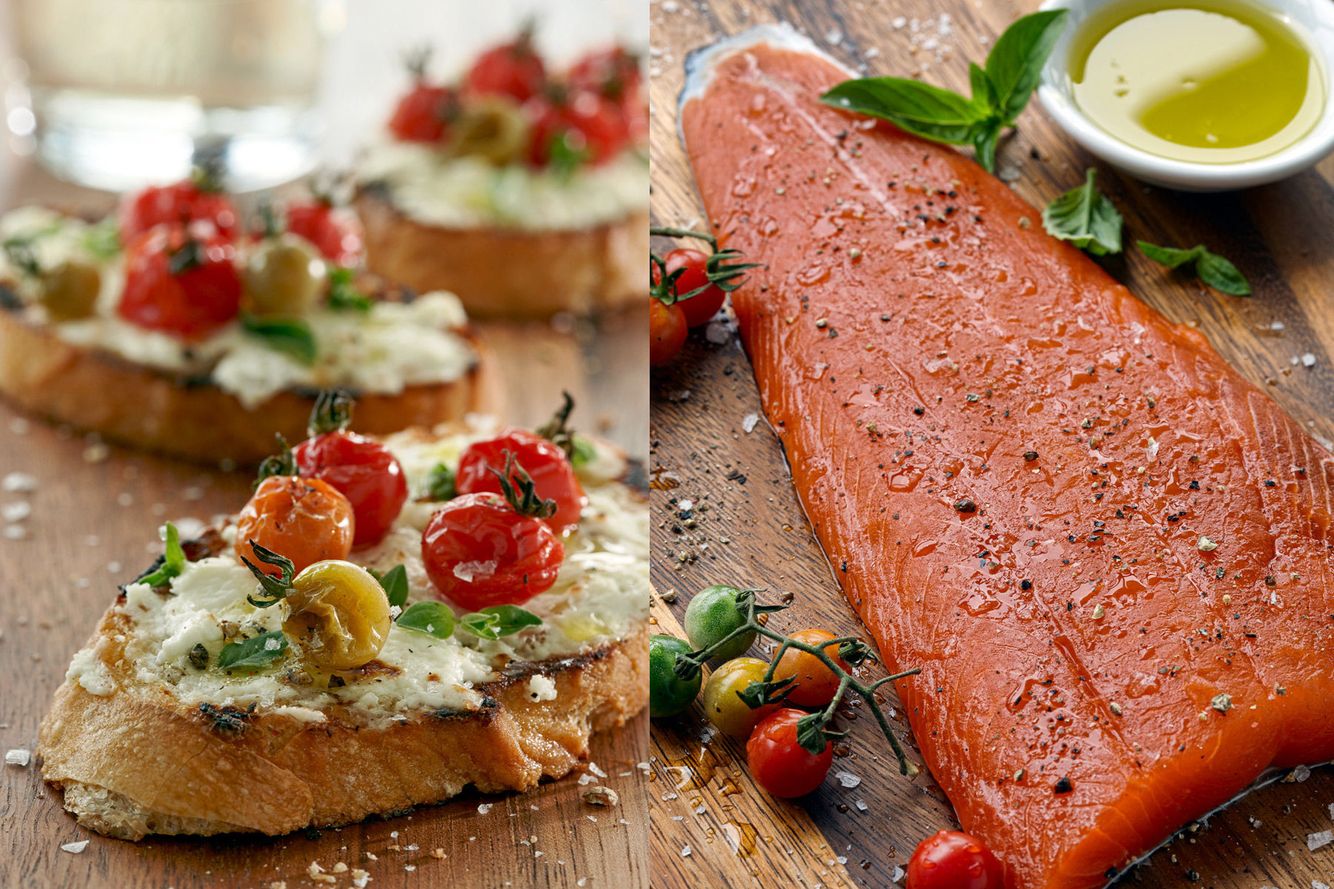 Bruschetta & Fresh Salmon Fillet