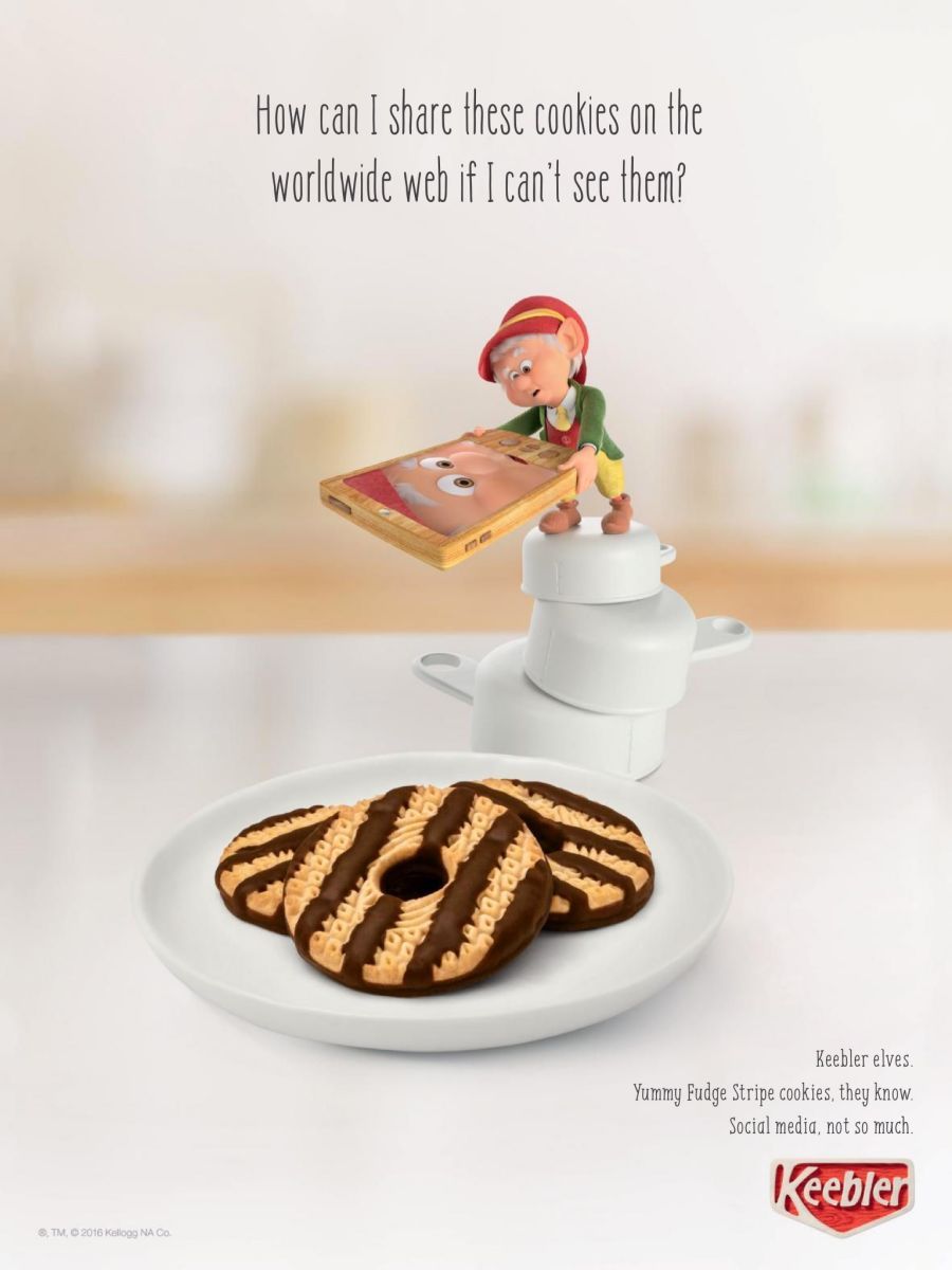 Keebler Fudge Stripe  Cookie Ad