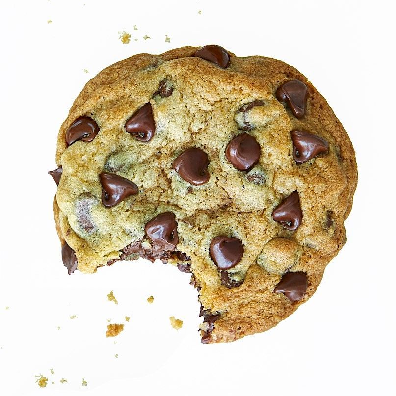 Chocolate Chip Cookie with bite