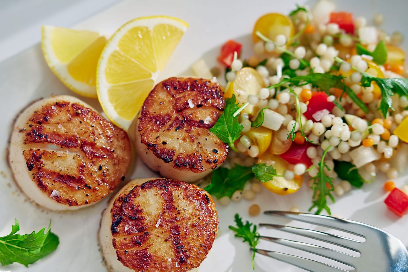 Seared Scallops with Couscous