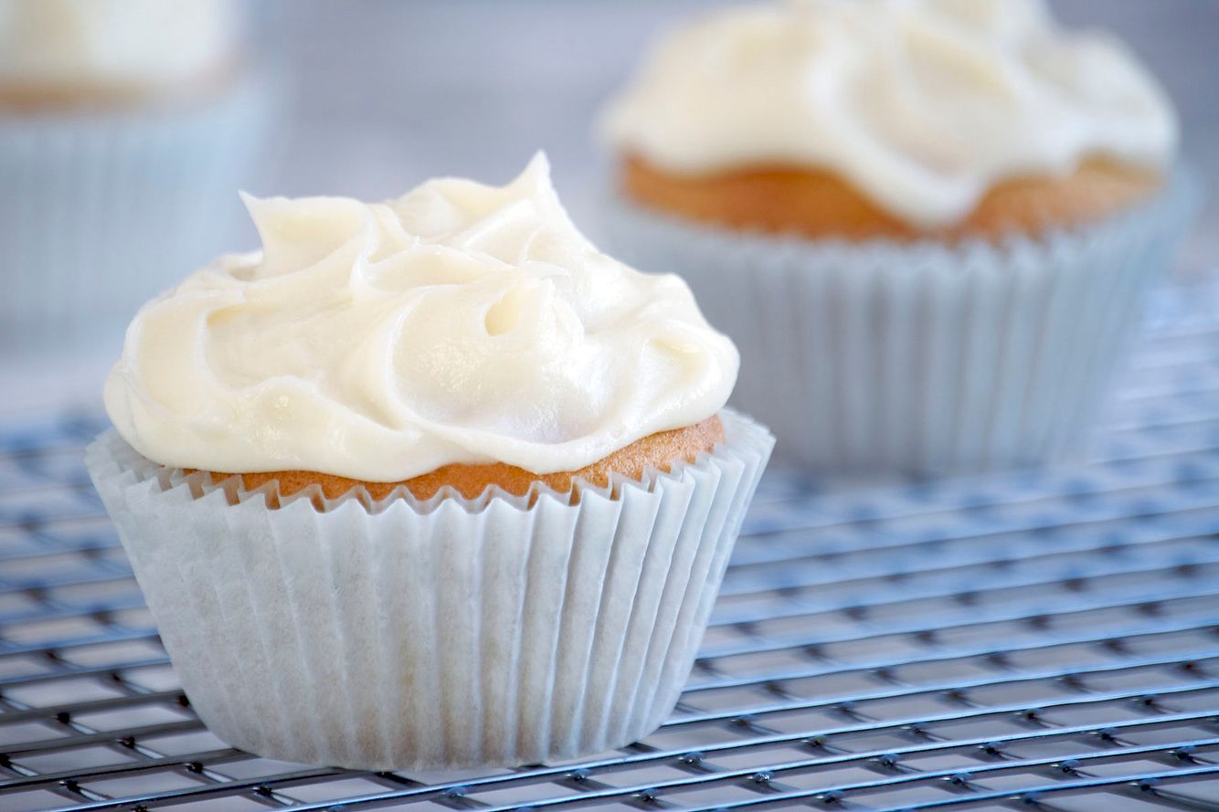 White Frosted Cupcakes