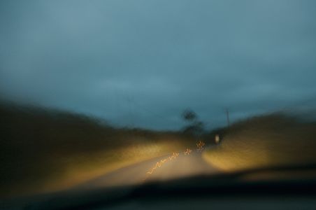 Blurred Landscape (from a moving car), (near) Half Moon Bay, CA