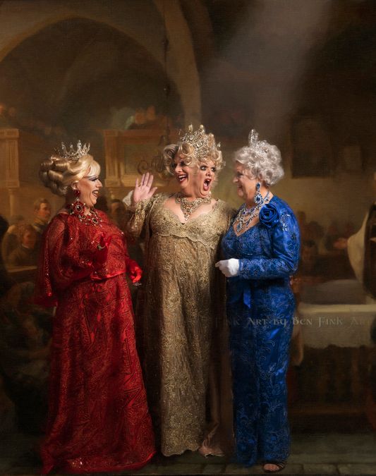 Barbie La Choy, Absolute Empress XXXVII of San Francisco, Czarina 1, Queen Mother, Protectress of Florida for life, Her Imperial Majesty the Enchanted Emerald Eagle Empress XXV Roxie Bleau and Empress One and one Half of Florida, Imperial Crown Princess of San Francisco, Fabergé, Bill Roll,  Art by Ben Fink. Roxy Blue Barbie LaChoy