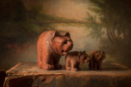 Limited Edition, Encaustic mixed-media, "The Three Bears"