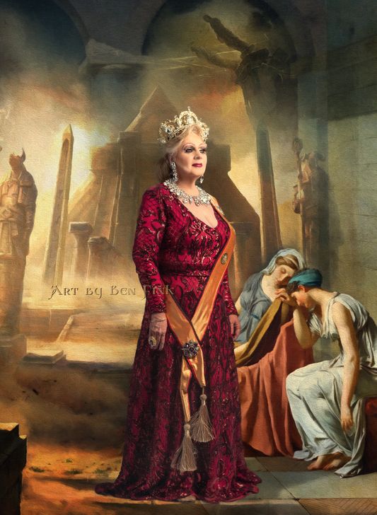 Her Imperial Sovereign Majesty, The Diamond Plumeria Empress XXXIII of Hawai’i, Tsarina of the Americas, Danielle Logan. Art By Ben Fink. Danielle Logan