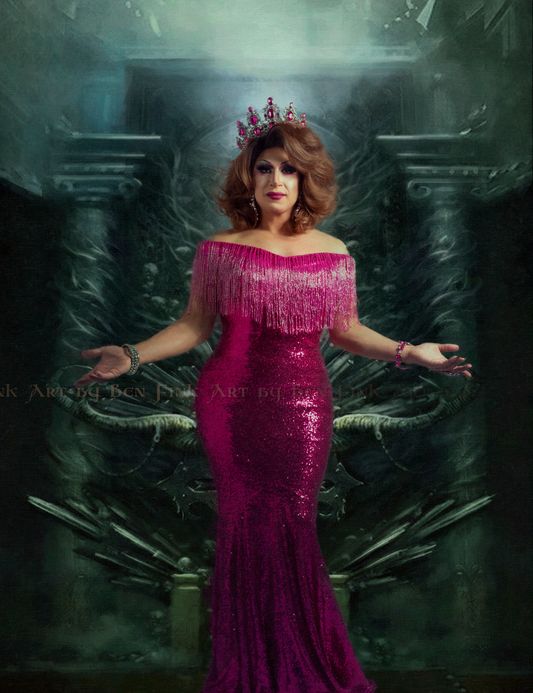 The Leopard Printed Lady of Community, Courage and Crass the 46th Elected Grand Duchess of all San Francisco, Mgm Grande. Art By Ben Fink. MGM Grande