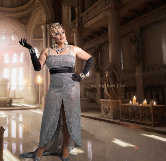 Empress 32 and 43 of Sacramento, Taryn Thru-U (Johnathan Cameron), Art By Ben Fink, project "Noble Deeds" Taryn Thru-u