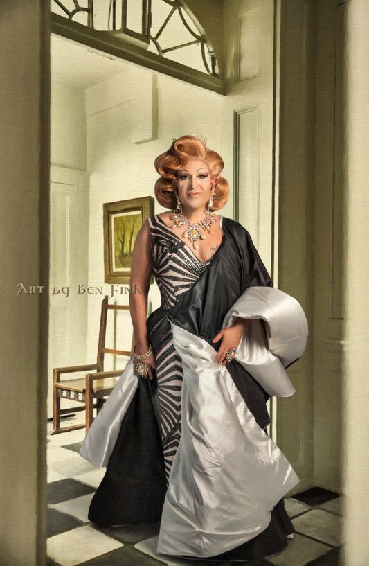 Her Imperial Majesty Empress 34 Janelle St Christopher  The Consummation of the Crystal The Freshwater Pearl Pig Empress of Entertainment and FFun! Art by Ben Fink, for the project "Noble Deeds." Janelle St. Christopher