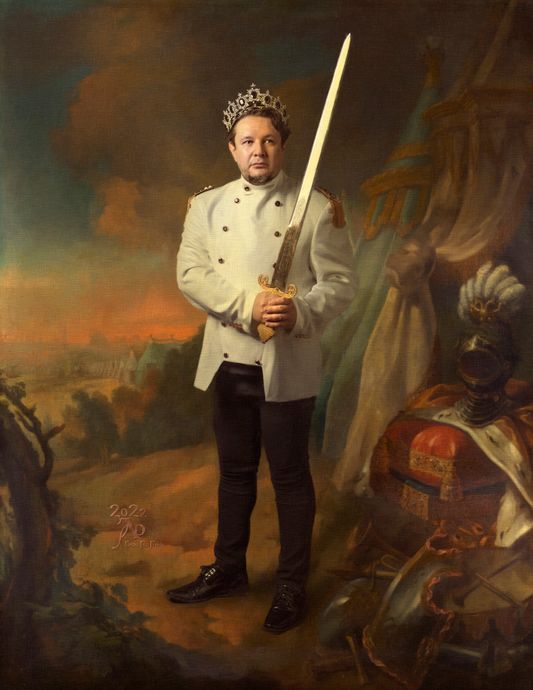 His Most Imperial Majesty, The Saint Petersburg Double-Headed Diamond Eagle, Excalibur Emperor 49 and Reigning Regent Emperor 52 Eugene MaySky. Art By Ben Fink. Eugene MaySky