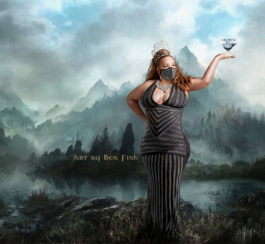 The Black Diamond Empress of Motherly Tears Empress 48 of Sacramento Dymond Brown, Art By Ben Fink, for the book "Noble Deeds" Dymond Brown