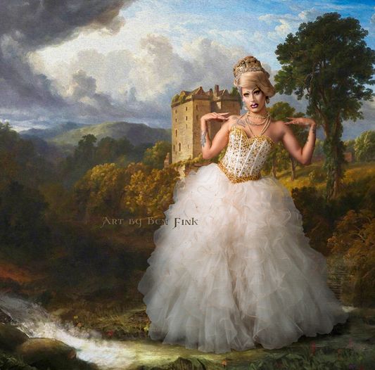 Royal Crowned Princess to the 28th Reign of Alameda and Contra Costa Counties, MizzBee Hiven, Art By Ben Fink, for the book "Noble Deeds" "MizzBee Hiven" 2022