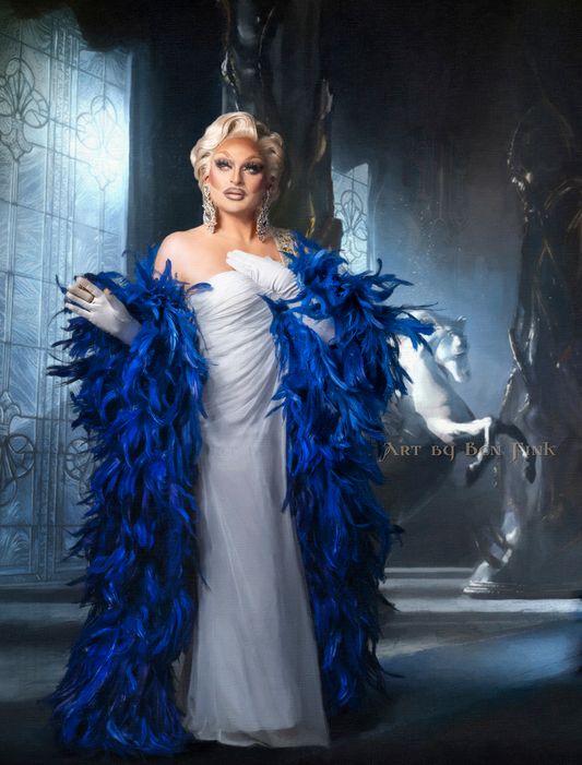 The Succulent & Strapping 46th Elected Seductress Empress to the Reign of 101 Leather Pups, Sharpay Evans Art by Ben Fink, for the project “Noble Deeds” Sharpay Evans-De Leon