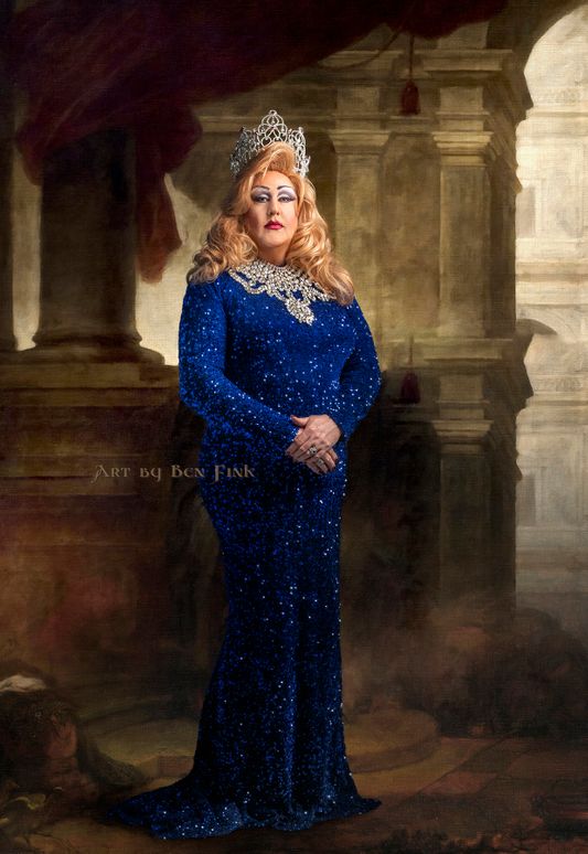 The Perpetual Designer Handbag Empress HMISM Empress XLIV  Ina Sapphire Doll, , Art By Ben Fink, for the project Noble Deeds" "Ina Sapphire Doll" 2022