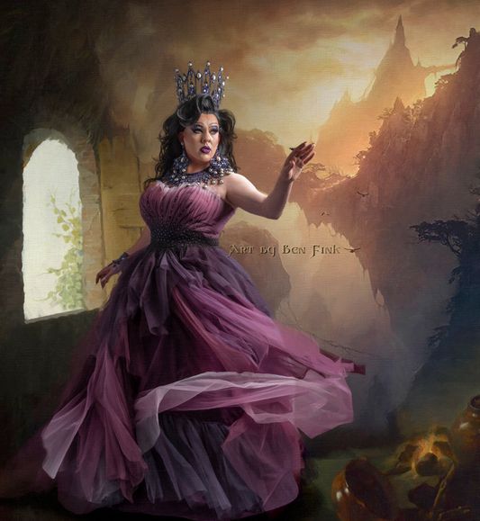 Empress XLIV at Royal Court of the Golden Spike Empire Savannah Van Cartier, Art By Ben Fink, for the project Noble Deeds" "Savannah Van Cartier" 2022