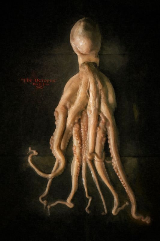 Limited Edition, Encaustic mixed-media, "The Octopus"