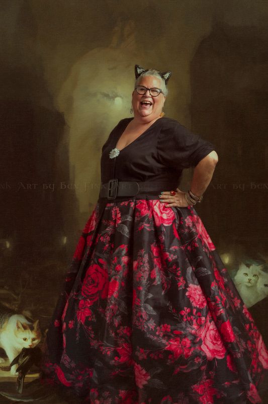 Sherri Lynne Cordero Facade At Long Beach coronation, Art By Ben Fink Sherri Lynne Cordero Facade