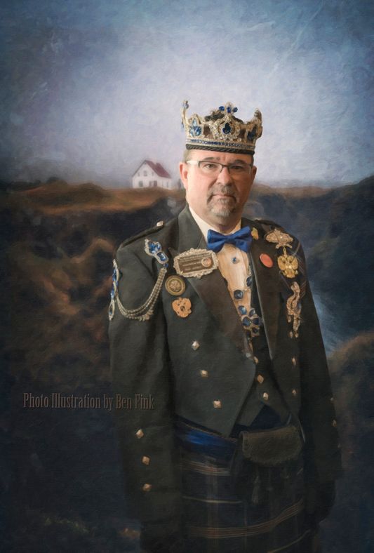 Emperor 23 & 26 of the ISQCCBE all of Ohio, Grandson and Heir Apparent to Queen Mother I of the Americas Empress, Nicole the Great, Sir Steve Lick-A-Lotta Steele. Art by Ben Fink Sir Steve Lick-A-Lotta Steele