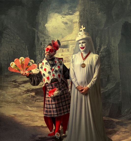 HMSH Royal Grand Duchess 26 Sister Anni and Marquis to the 30th reign Andrew Calabrese. Art By Ben Fink for the project "Noble Deeds." "Sister Anni and Andrew Calabrese" 2022