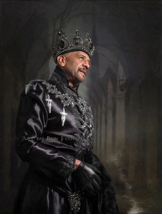 Always love creating works of "Obsidian Double Dragon Emperor XL T. Brian Dickerson" from the 50th Anniversary of the Imperial Court  Coronation in San Diego on February 5, 2022.  Art by Ben Fink.  The dashing, Obsidian Double Dragon Emperor XL T. Brian Dickerson